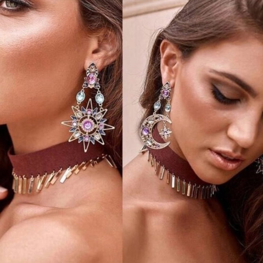 Star and Moon Earrings Zara